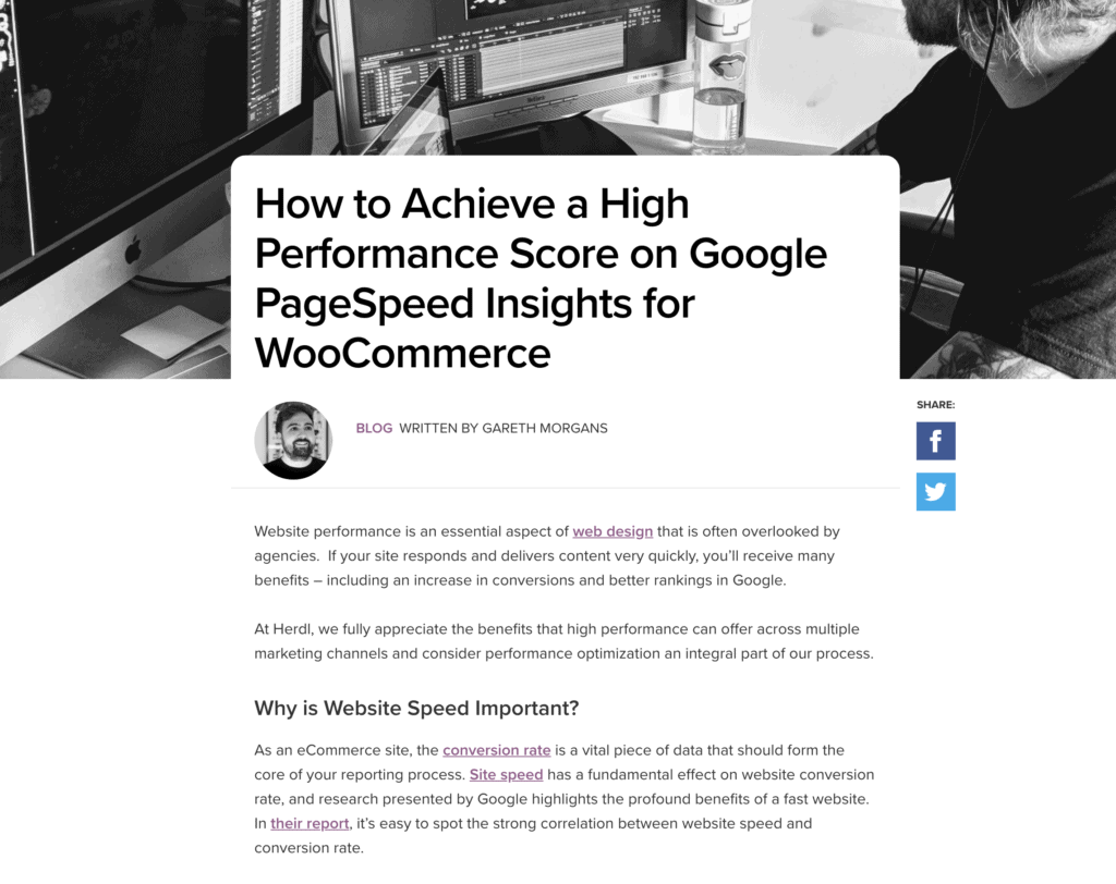 performance article for woocommerce