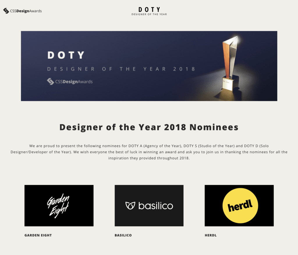 web designer of the year