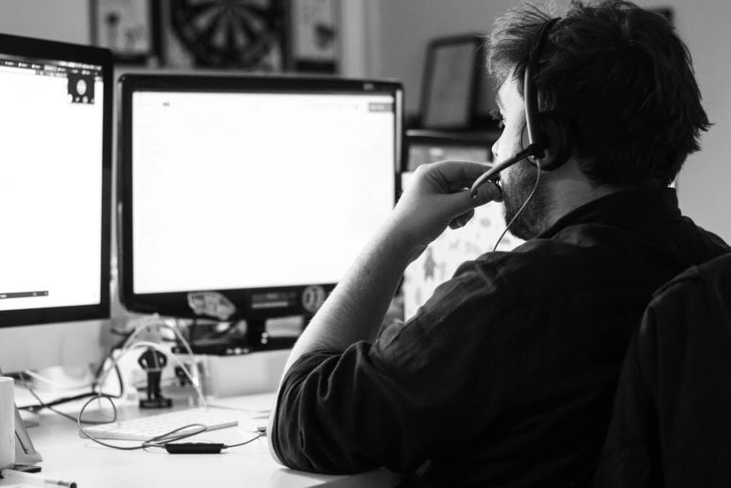 man at work at an seo agency