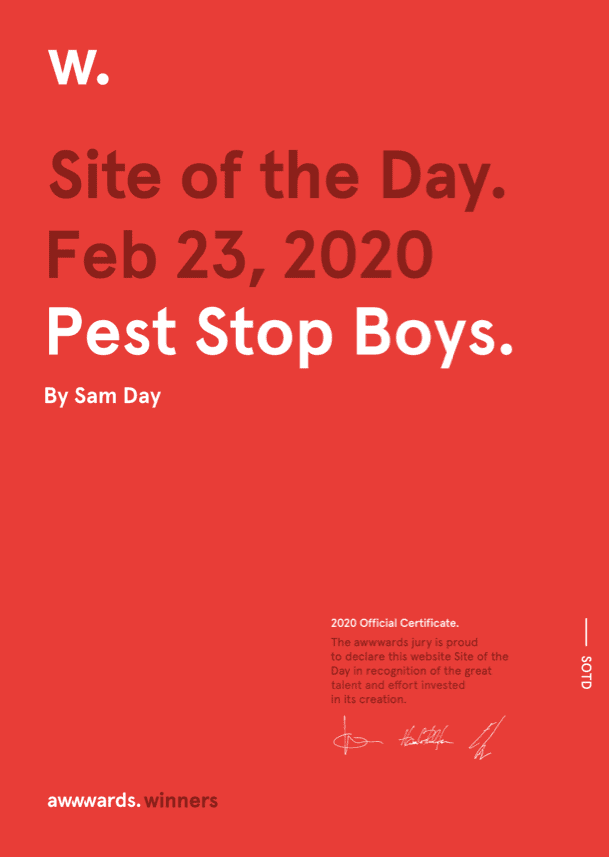 website of the day award poster