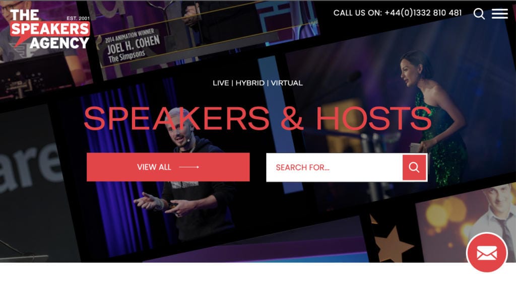 The Speakers Agency screenshot