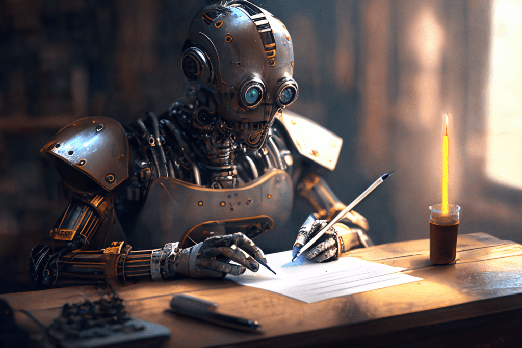 robot writing an essay