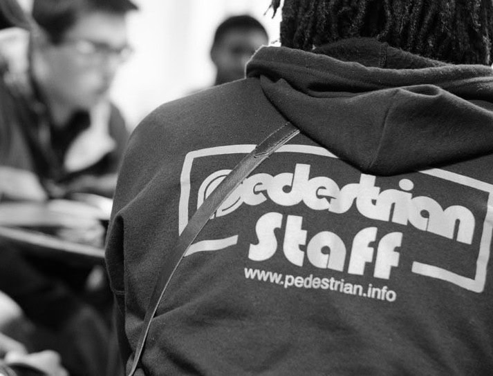 pedestrian logo on hoodie