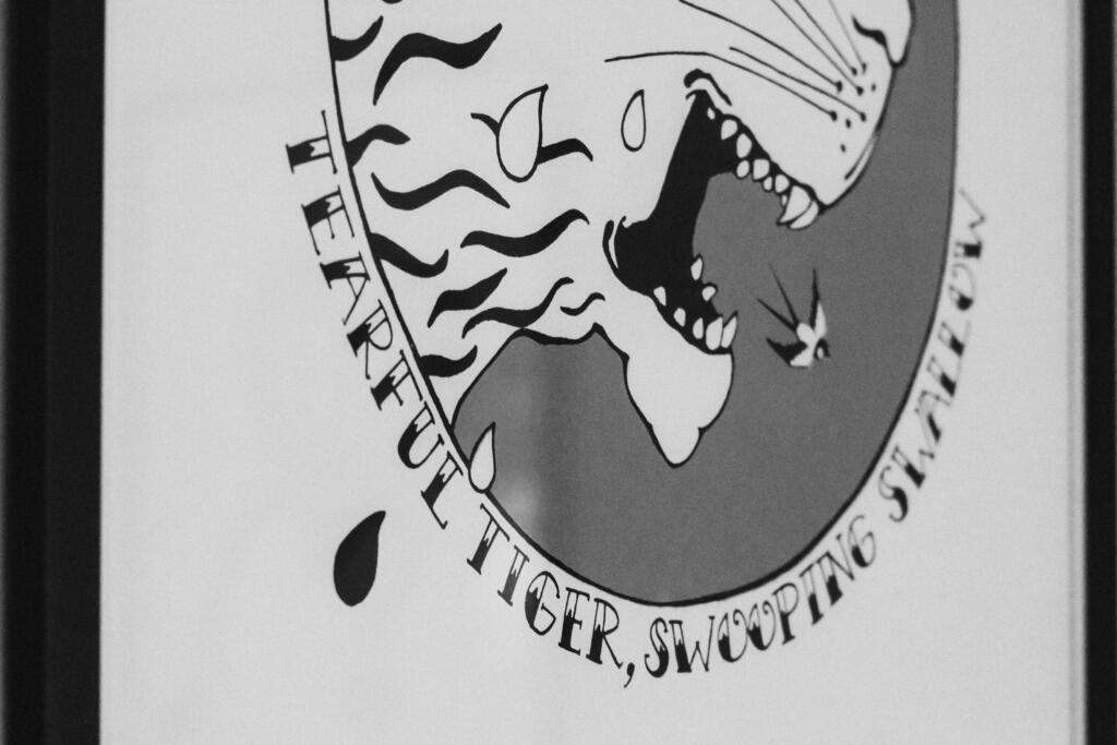 A black & white image featuring illustration and words "Tearful Tiger, Swooping Swallow" symbolising Reddit's growth as a search platform. 